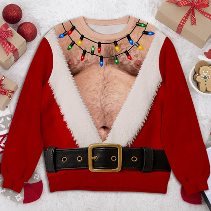 Santa Never Looked This Good – Personalized All-Over-Print Sweatshirt