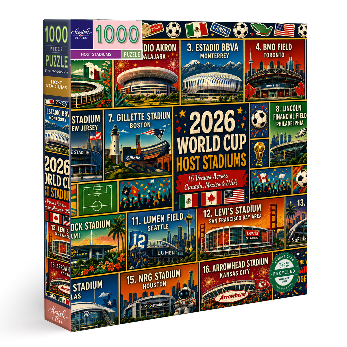 ⚽ 2026 World Cup Host Stadiums Collector’s Puzzle – 500/1000 Pieces