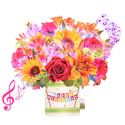 3D Light-Up Musical Birthday Bouquet Card