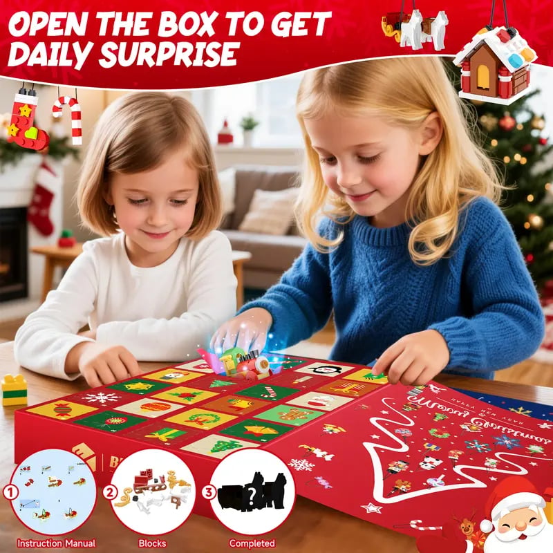 ⏳ Letzter Tag 49% RABATT – 🎄 24-Tage-Weihnachtsüberraschungs-Adventskalender | 24 Tagesfächer mit Überraschungsspielzeug für eine lustige bildschirmfreie Feiertagstradition 🎁✨