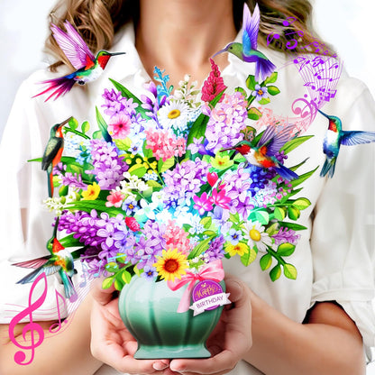 3D Light-Up Musical Birthday Bouquet Card