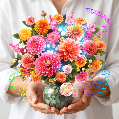3D Light-Up Musical Birthday Bouquet Card