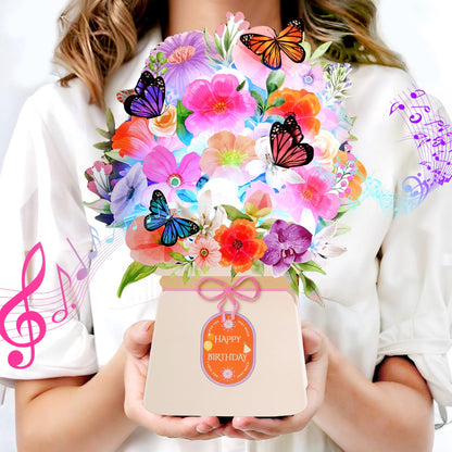 3D Light-Up Musical Birthday Bouquet Card