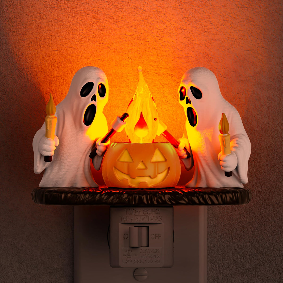 Festive Plug-In Night Lights – Halloween & Christmas Collection