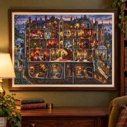 L’invité disparu – Puzzle de 1 000 pièces représentant un manoir hanté