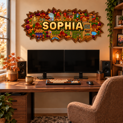 Personalized name Stardew Valley inspired farm-themed wall decorations