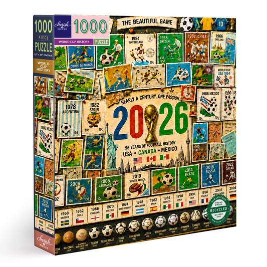 2026 World Cup History Collector's Puzzle | 96 Years of Football Legends (500/1000 Pieces)