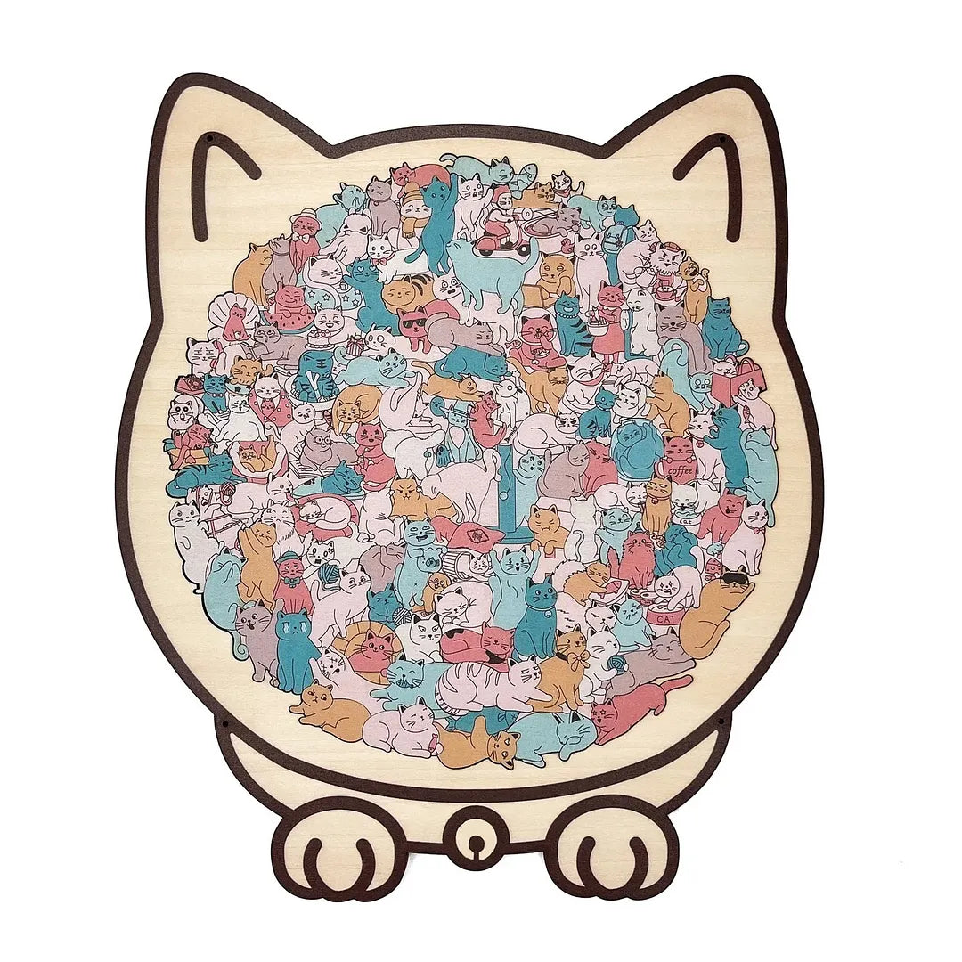 Raccoon wooden jigsaw puzzle
