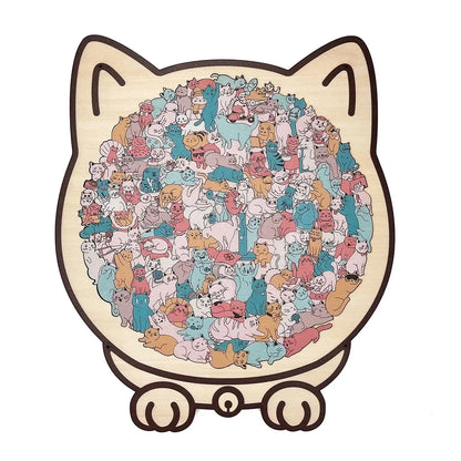 Raccoon wooden jigsaw puzzle