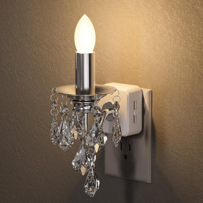 Briignite Chandelier Night Lights Plug into Wall,Amber Night Light Dimmable