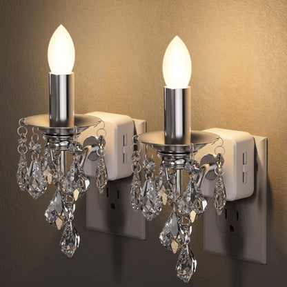 Briignite Chandelier Night Lights Plug into Wall,Amber Night Light Dimmable