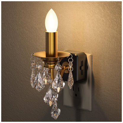 Briignite Chandelier Night Lights Plug into Wall,Amber Night Light Dimmable