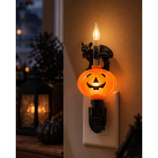 Festive Plug-In Night Lights – Halloween & Christmas Collection