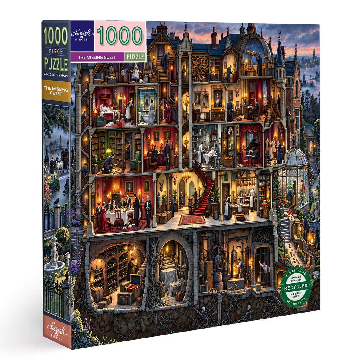 L’invité disparu – Puzzle de 1 000 pièces représentant un manoir hanté