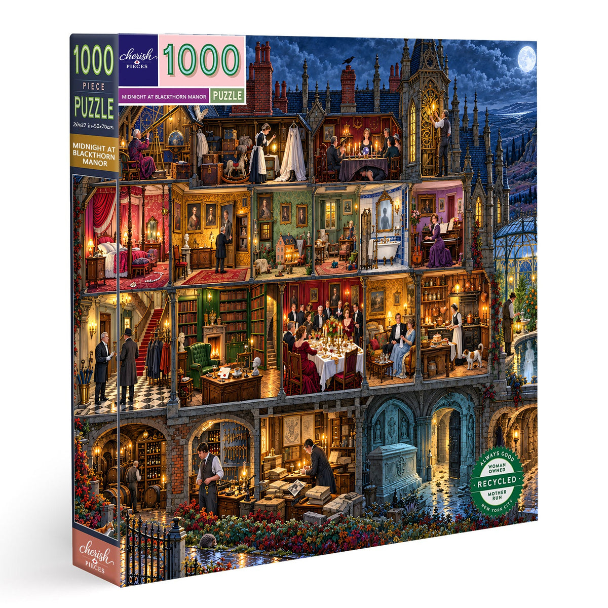 Midnight at Blackthorn Manor – 1000-Piece Gothic Mystery Jigsaw Puzzle