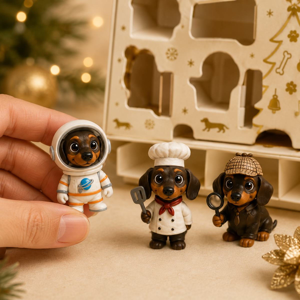 Dachshund Advent Calendar – Christmas collectible dogs