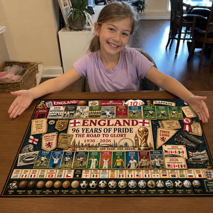 England 96-Year Glory Road World Cup Soccer "Road to Glory" Jigsaw Puzzle – 500/1000 Pieces