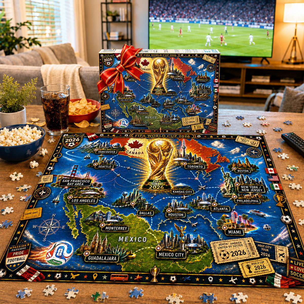 2026 World Cup Host Cities Journey - 500/1000 Piece Jigsaw Puzzle