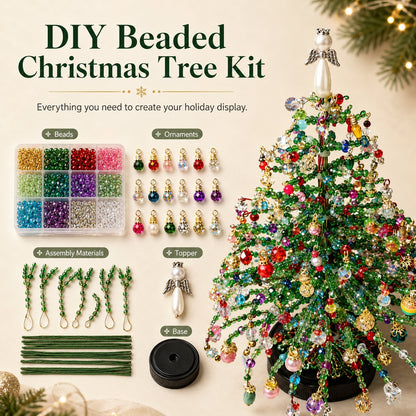 🎄 Kit de fabrication de sapin de Noël en perles – Créez votre propre décoration de fête étincelante – 50 % de réduction pour une durée limitée