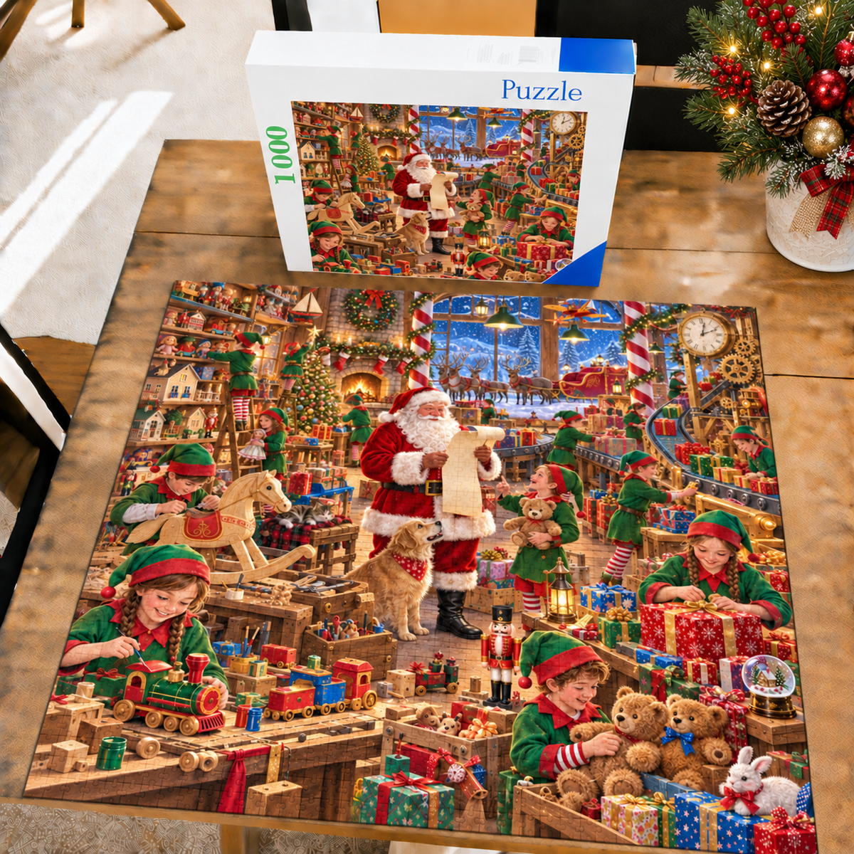 Santa Claus's Gift Workshop 1000-Piece Jigsaw Puzzle🎁