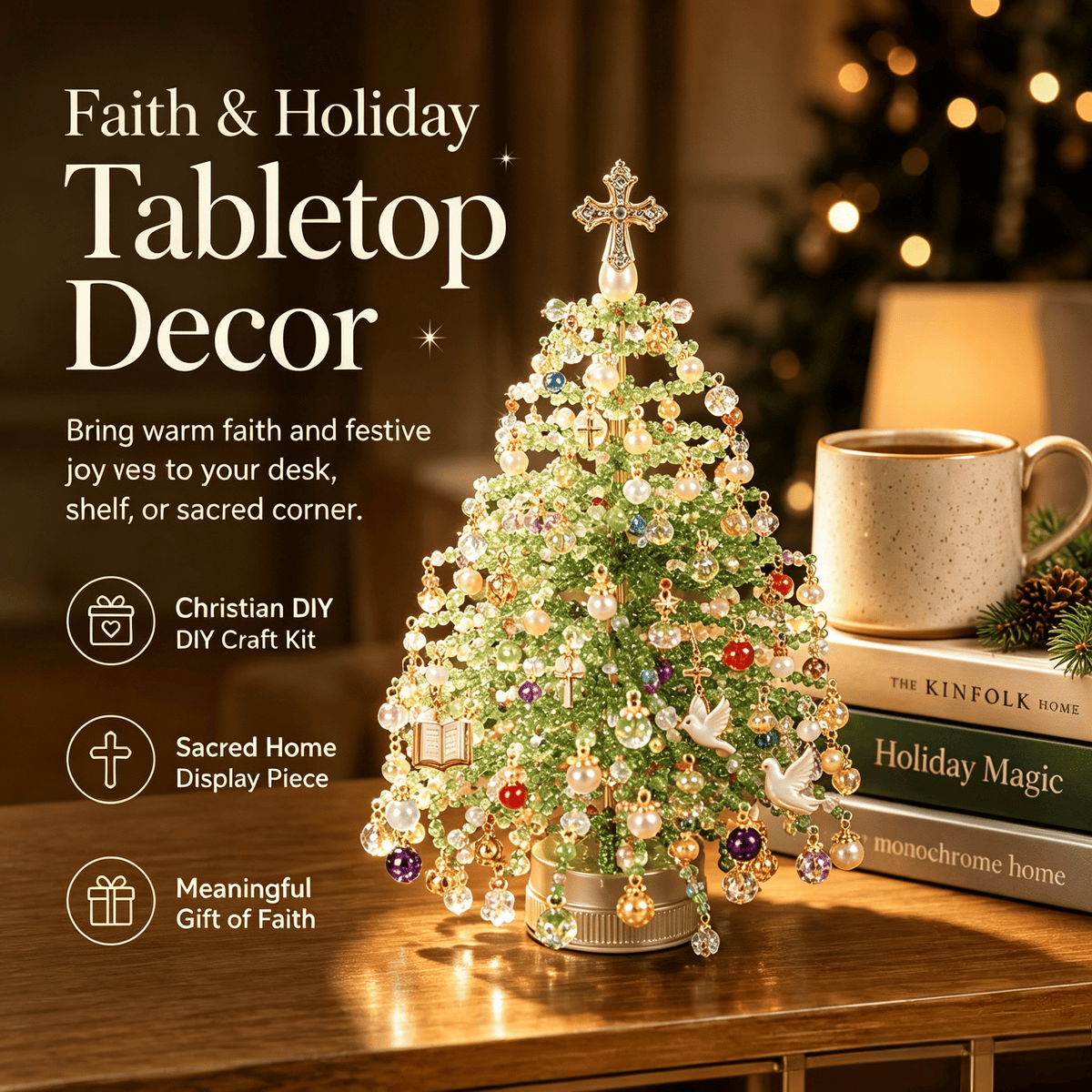 🎄 Kit de fabrication de sapin de Noël en perles – Créez votre propre décoration de fête étincelante – 50 % de réduction pour une durée limitée