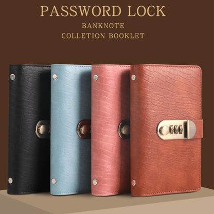 A6 savings notebook with combination lock