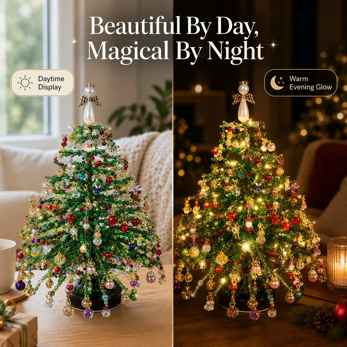 🎄 Kit de fabrication de sapin de Noël en perles – Créez votre propre décoration de fête étincelante – 50 % de réduction pour une durée limitée