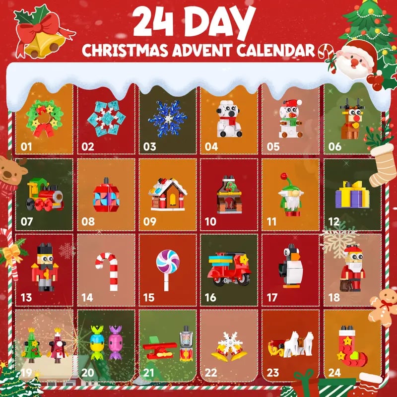 ⏳ Letzter Tag 49% RABATT – 🎄 24-Tage-Weihnachtsüberraschungs-Adventskalender | 24 Tagesfächer mit Überraschungsspielzeug für eine lustige bildschirmfreie Feiertagstradition 🎁✨