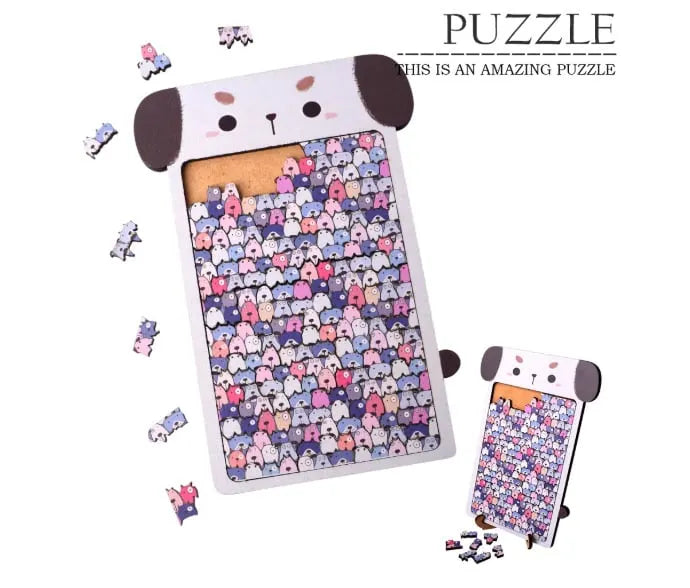 135-piece wooden puzzle set