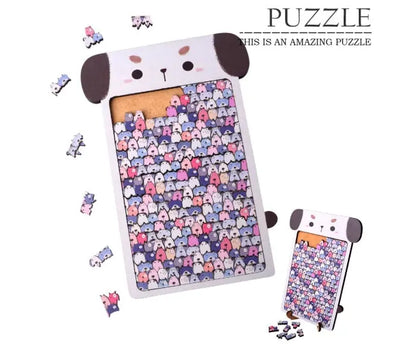 135-piece wooden puzzle set