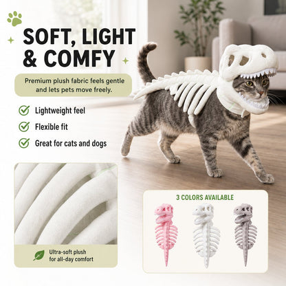 Glow-in-the-dark dinosaur skeleton pet costume - image 8