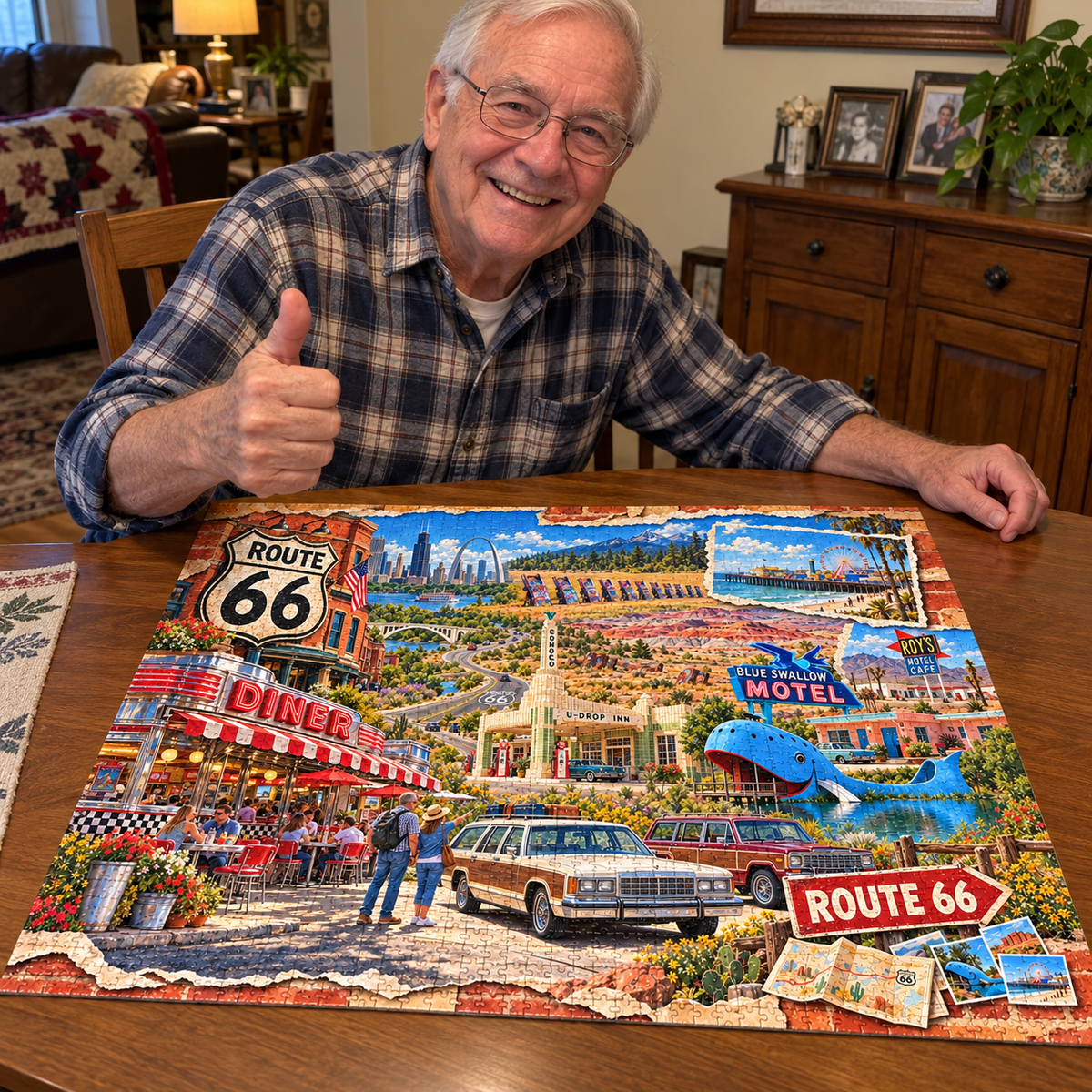 Relive the Legendary Route 66 - 500/1000 pieces