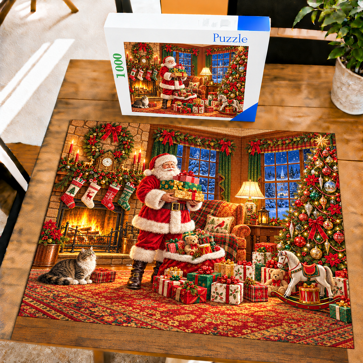 Santa’s Christmas Eve-1000-Piece Jigsaw Puzzle