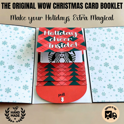 Christmas gift card holder book handmade card