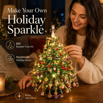 🎄 Kit de fabrication de sapin de Noël en perles – Créez votre propre décoration de fête étincelante – 50 % de réduction pour une durée limitée