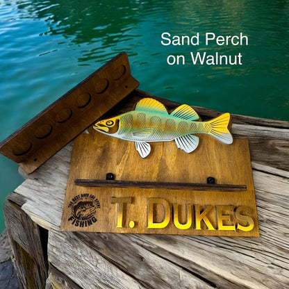 Sand perch fishing rod holder and lower support piece
