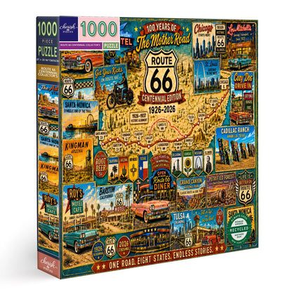 Route 66 Centennial Sammlerpuzzle 100 Jahre Mother Road — 1926–2026🎁