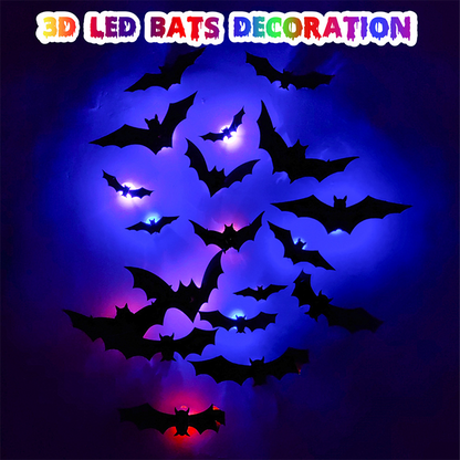 🦇Halloween 3D Fledermaus LED Wandleuchte Deko