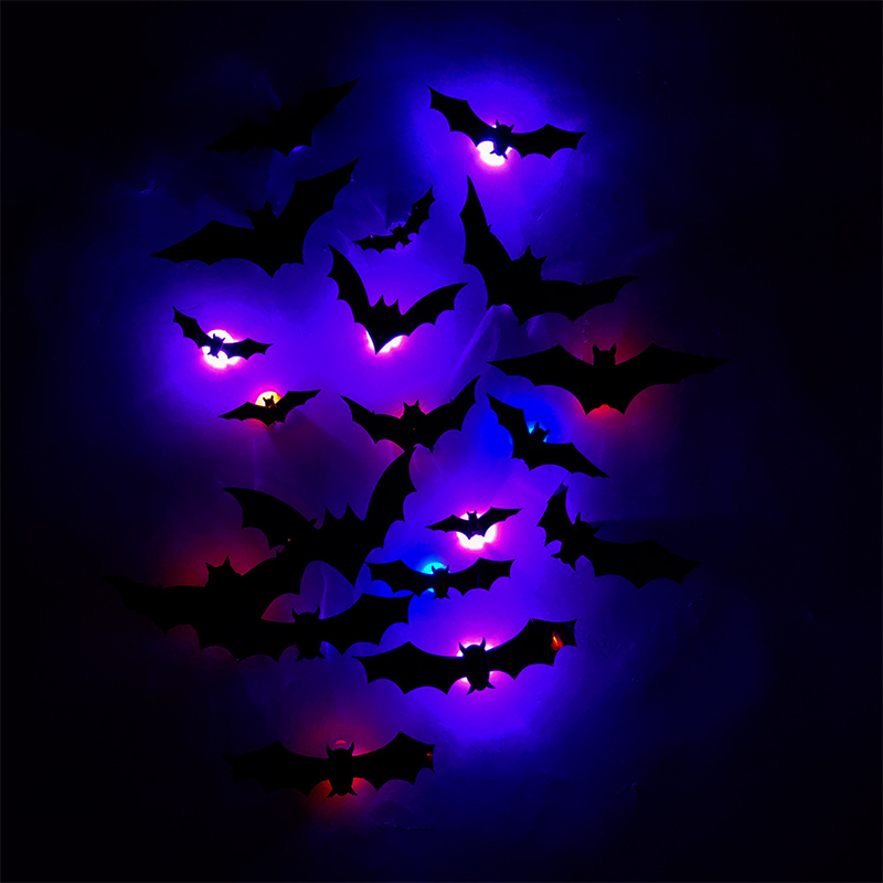 🦇Halloween 3D Fledermaus LED Wandleuchte Deko