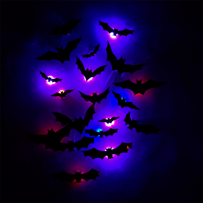 🦇Halloween 3D Fledermaus LED Wandleuchte Deko