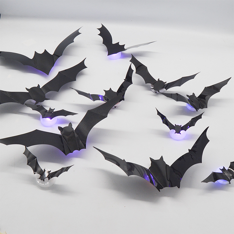 🦇Halloween 3D Fledermaus LED Wandleuchte Deko