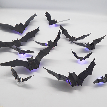 🦇Halloween 3D Fledermaus LED Wandleuchte Deko