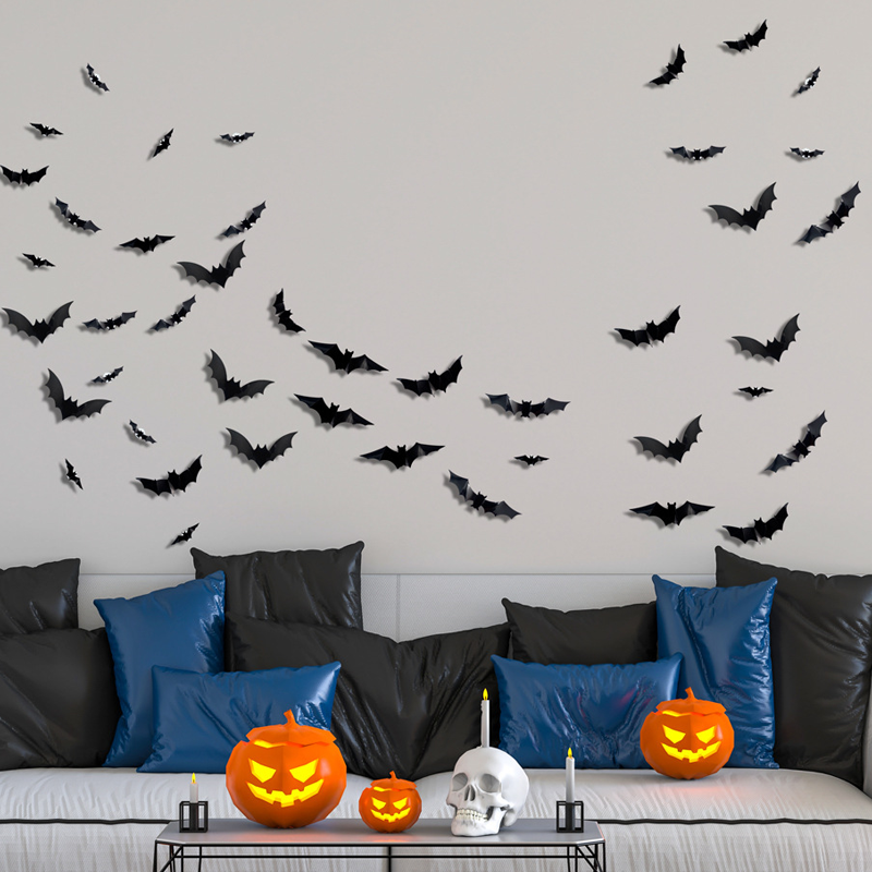 🦇Halloween 3D Fledermaus LED Wandleuchte Deko