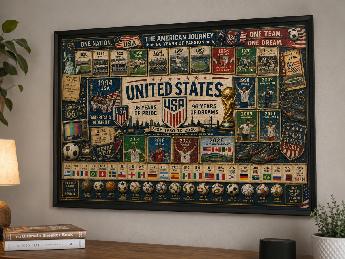 USA 96th World Cup Soccer "Road to Glory" Jigsaw Puzzle – 500/1000 Pieces